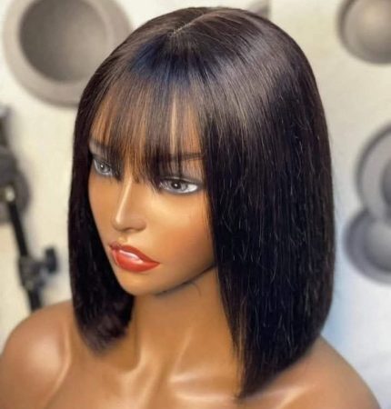 10″ closure fringe wig HH Colour 2