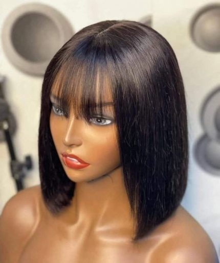 10″ closure fringe wig HH Colour 2