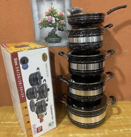 10pcs Hoffner Thickened Aluminum Nonstick Cookware-Pot Set With Frypan (Model Hf-Al-5001)