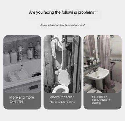 2-LAYERS STRONG IRON BATHROOM SHELF (TOILET-WASHING MACHINE RACK)