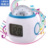 Battery Operated Music -Thermometer -Clock & Starry Sky Projector Light