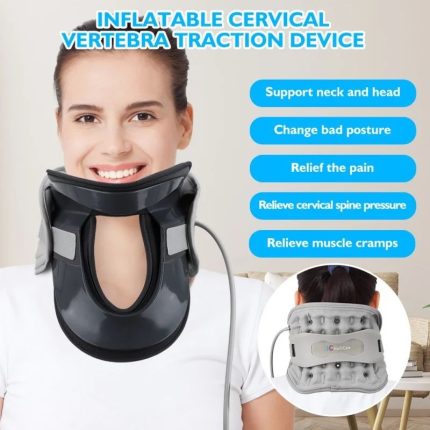 Inflatable Adjustable Neck Brace Retainer Cervical/Neck Traction Collar With Inflatable Pump – Hailicare Brand