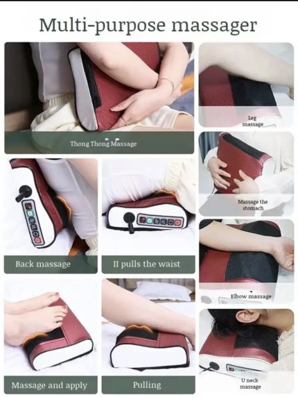 Multifunctional Hot Compress Shoulder Lumbar Spine Whole Body Car/Home Electric Massager-–-Massage Pillow